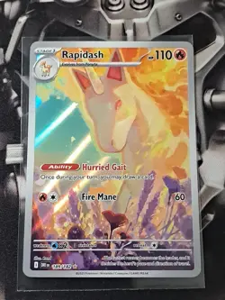 Pokemon TCG Rapidash Illustration Rare Card 189/182 Destined Rivals - Image 1