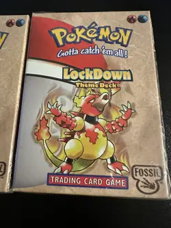 New Sealed Vintage 1999 Pokemon Trading Card Game Fossil Lockdown Theme Deck 742818060776 - Image 1