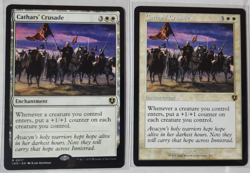 2x CATHARS' CRUSADE - 1x Reg & 1x Retro - Innistrad Remastered - MTG Rare - Image 1