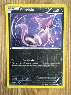 Purrloin Legendary Treasures RC13/RC25 Uncommon Pokemon TCG DMG - Image 1