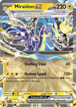 Miraidon EX 073/217 Double Rare ME: Ascended Heroes Pokemon Holo NM - Image 1