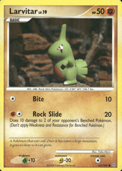 Larvitar - Diamond & Pearl Stormfront - Pokemon TCG - 63/100 - Image 1