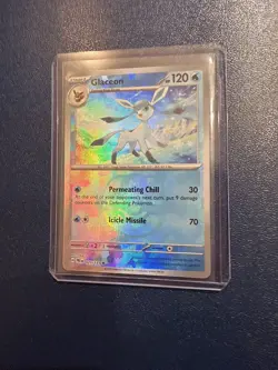 Pokemon SV Prismatic Evolutions: Glaceon # 025/131 (Master Ball Pattern) NM - Image 3