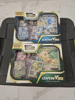 Pokemon TCG Glaceon & Leafeon VSTAR Special Collection Boxes (SEALED) Set of 2 - Image 1