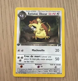 Pokemon Dark Raticate 50 HP Common Team Rocket 51/82 1st edition French 2000 - Image 1
