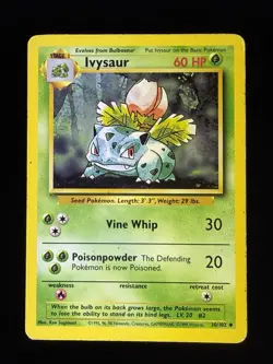 Pokemon TCG - Ivysaur - 30/102 - Unlimited Base Set - MP Uncommon (1999) - Image 1
