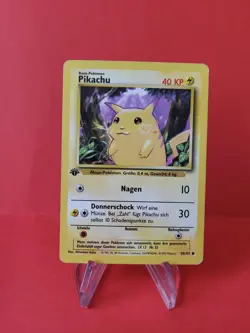 Pokemon Karten Sammlung - Starter Pikachu 60/64 1. Edition Base - VG-Excellent - Image 1
