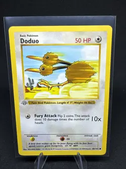 Pokemon Doduo Base Set Shadowless 1st Edition 48/102 Common 1999 , Near Mint. - Image 1