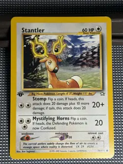 Wizards of the Coast Stantler Common 1st Edition 76/111 Neo Genesis Pokemon 2000 - Image 1