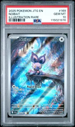 2025 POKEMON JTG EN - JOURNEY TOGETHER ILLUSTRATION RARE #169 NOIBAT - PSA 10 - Image 1