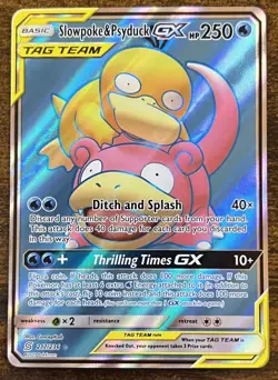 Pokemon Slowpoke & Psyduck GX 217/236 Tag Team Full Art English 2019 - Image 3