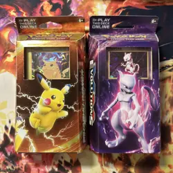 Mewtwo Mayhem and Pikachu Power Theme Deck 2016 Pokemon XY Evolutions SEALED - Image 1
