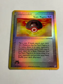 Pokemon TCG Team Magma Ball 80/95 Team Magma vs Team Aqua Reverse Holo 2004 - Image 1