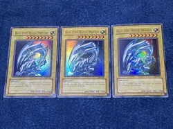 3 Blue-Eyes White Dragon NM Starter Deck Kaiba Sdk Playset Yugioh Matching Print - Image 2