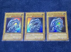 3 Blue-Eyes White Dragon NM Starter Deck Kaiba Sdk Playset Yugioh Matching Print - Image 3