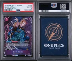 2024 ONE PIECE OP08-TWO LEGENDS #074 BLACK MARIA OP08-ALTERNATE ART PSA 8 - Image 2