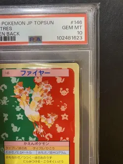 Moltres Top Sun PSA10 Green Back Pokemon Card 28 World Wide Edition Rare - Image 4