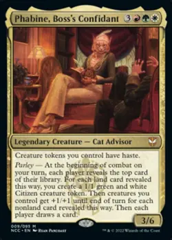 Slightly Played, English - 4 x MTG Phabine, Boss's Confidant Commander: Streets - Image 1
