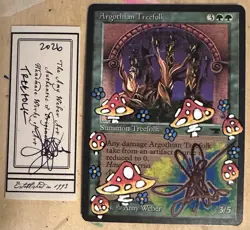 MTG Argothian Treefolk Special Signature Alter Altered Sketch Amy WEBER Magic - Image 1