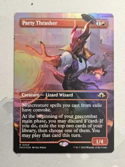 Mtg Party Thrasher Borderless Foil NM Modern Horizons 3 - Image 1