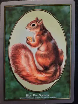 MTG Squirrel Token 1998 Unglued UGL Ron Spencer Art LP Magic The Gathering Vinta - Image 1