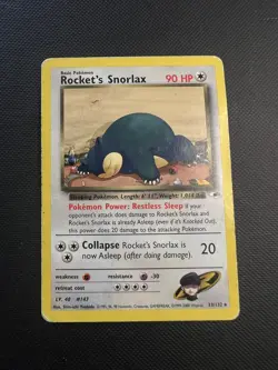 Pokemon - Rocket's Snorlax 33/132 - Gym Heroes Rare - Image 1