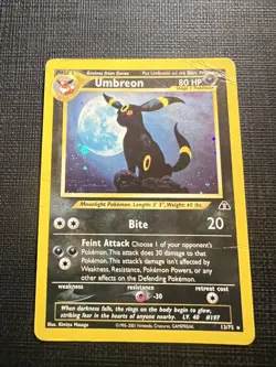 Umbreon 13/75 Neo Discovery Holo Pokemon TCG Card DMG - Image 1
