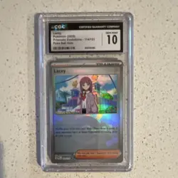 Pokemon Lacey Trainer Prismatic Evolutions 114/131 CGC 10 Poke Ball Holo 2025 - Image 1