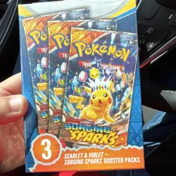 Pokemon Scarlet & Violet Surging Sparks Booster Packs 3-Pack English - Image 1