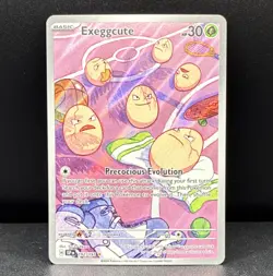 Pokemon Exeggcute 192/191 Sv08: Surging Sparks Illustration Rare Holo 30 HP - Image 1