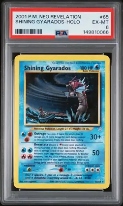 2001 POKEMON NEO REVELATION #65 SHINING GYARADOS-HOLO PSA 6 - Image 1