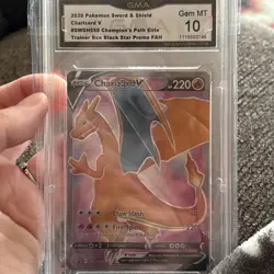 GMA 10 Charizard V English Pokemon Champion Path ETB Promo SWSH050 50 - Image 1