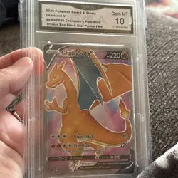 GMA 10 Charizard V English Pokemon Champion Path ETB Promo SWSH050 50 - Image 2