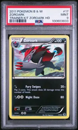 PSA 9 MINT 2011 Black & White B&W Pokemon Zoroark Trainer Kit Non Holo 17/30 - Image 1