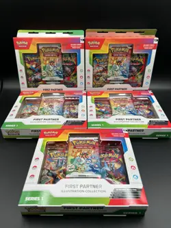 Lot Of 5 ✅ Pokemon TCG First Partner Illustration Collection Series 1 New Sealed - Image 1