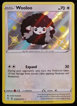 Wooloo - SV103/SV122 - Shiny Holo Rare - Shining Fates - Pokemon - Image 1