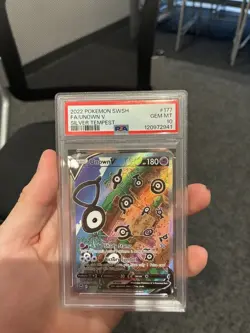 Unown V 2022 Pokemon SWSH Silver Tempest 177/195 Alt Art PSA 10 - Image 1