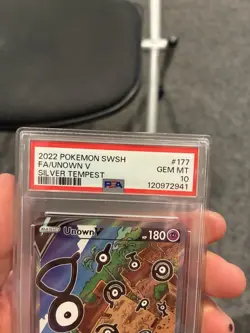 Unown V 2022 Pokemon SWSH Silver Tempest 177/195 Alt Art PSA 10 - Image 4