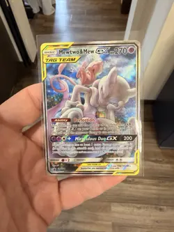 Pokemon TCG Mewtwo & Mew GX SM191 Tag Team Black Star Promo Sun & Moon - Image 2