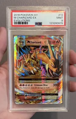 Pokemon M Charizard EX Ultra Rare Holo - PSA 9 13/108 Evolutions 2016 - Image 1