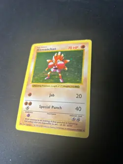 Pokemon TCG Hitmonchan Base Set 7/102 Holo Shadowless Holo Rare - Image 2