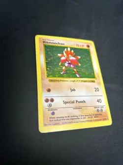 Pokemon TCG Hitmonchan Base Set 7/102 Holo Shadowless Holo Rare - Image 3