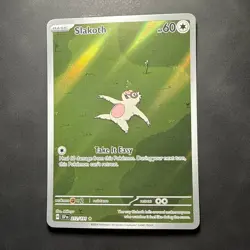 Pokemon TCG Slakoth 212/191 SP Reverse Holo Sv08 Surging Sparks 2024 - Image 1
