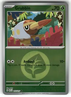 Grubbin 017/217 Ascended Heroes Energy Symbol Reverse Holo Pokemon TCG - Image 1