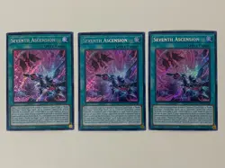 Yugioh - Seventh Ascension x 3 - 1st Edition Secret Rare NM - Free Holo Card - Image 1