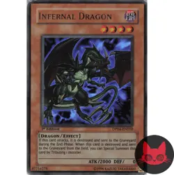 Yugioh Infernal Dragon DP04-EN010 Ultra Rare 1st Edition MP - Image 1
