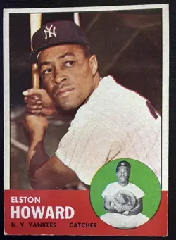 1963 Topps - Elston Howard #60 New York Yankees Baseball Card EX - Image 1