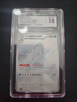 Crabominable IR #149 CGC 10 Gem Mint Stellar Crown Pokemon Card Slab - Image 1