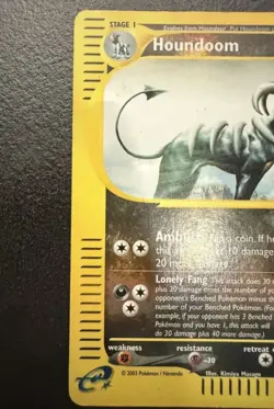 Pokemon Card- Houndoom-Skyridge-ReverseHolo-12/144-Rare-NoCrystal-ENG-Very Good - Image 3