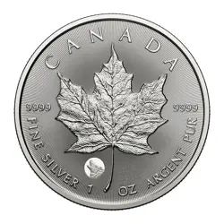 RCM 1 oz Treasured Silver Maple Leaf - Wolf Privy Mark, UNC Original Card (2026) - Image 1
